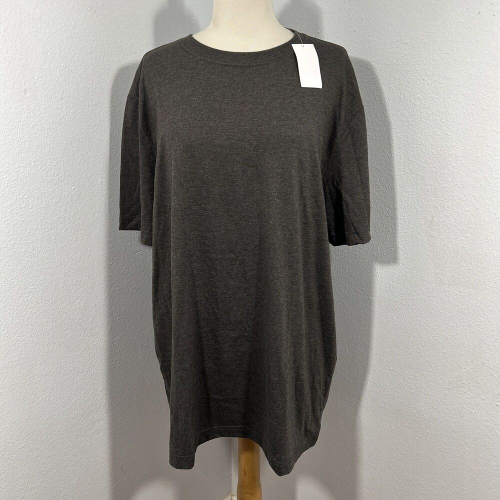 Xersion‎ T shirt Mens XL Charcoal grey Pullover Crew Minimalist Summer Beach